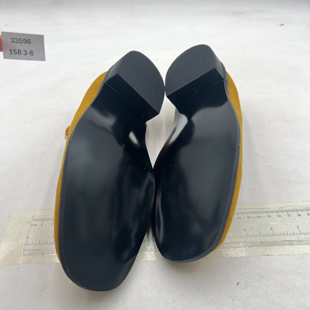 XYD Olive Low Heel Mary Janes Square Toe Slender Strap Chunky Pumps Casual Shoes - Picture 7 of 8